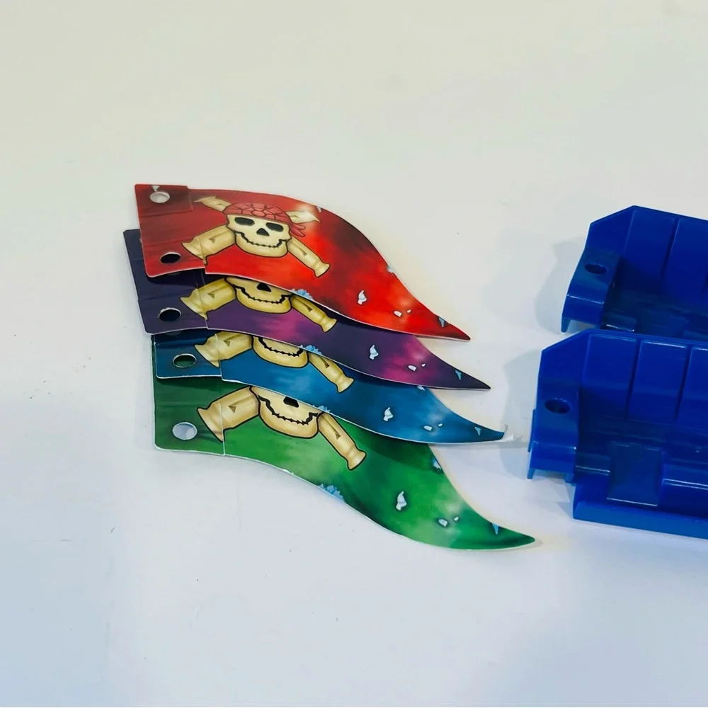 Knex Pirate Ship Figures & Blue Chairs K'nex Thrill Rides Parts Flags Characters